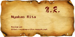 Nyakas Rita névjegykártya